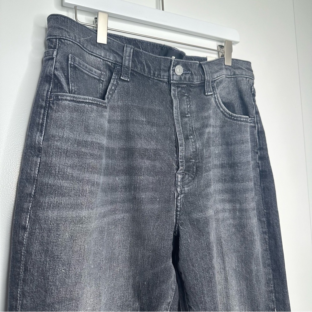 NWT 7 For All Mankind Easy Boy Bootcut High Waist Faded Black Cropped Size 31 - Picture 4 of 12